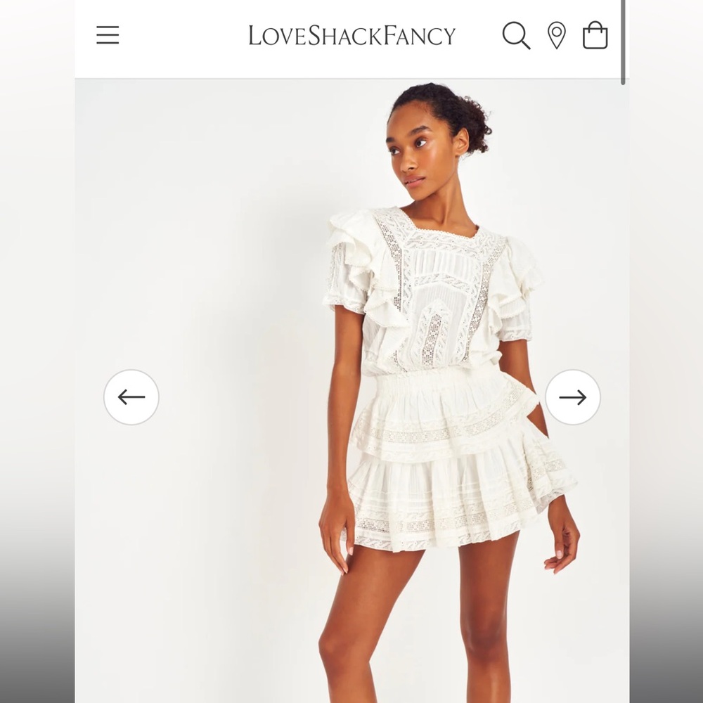 LoveShackFancy Stella Mini Dress